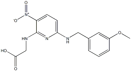 2-({6-[(3-methoxybenzyl)amino]-3-nitro-2-pyridinyl}amino)acetic acid 구조식 이미지