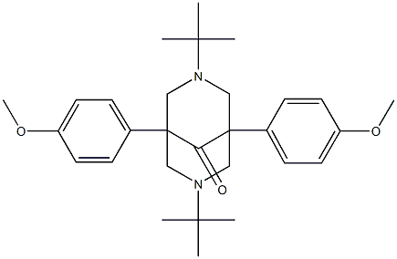 3,7-di(tert-butyl)-1,5-bis(4-methoxyphenyl)-3,7-diazabicyclo[3.3.1]nonan-9-one Structure