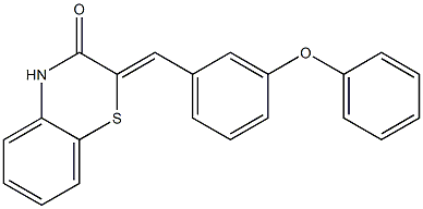 2-[(Z)-(3-phenoxyphenyl)methylidene]-2H-1,4-benzothiazin-3(4H)-one 구조식 이미지