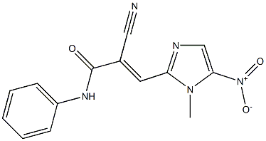 N1-phenyl-2-cyano-3-(1-methyl-5-nitro-1H-imidazol-2-yl)acrylamide Structure