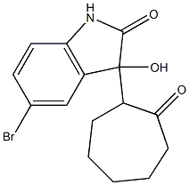 5-bromo-3-hydroxy-3-(2-oxocycloheptyl)indolin-2-one 구조식 이미지