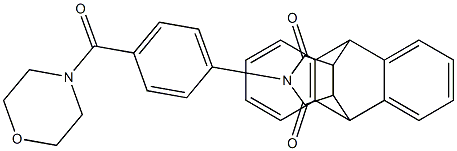 17-[4-(morpholinocarbonyl)phenyl]-17-azapentacyclo[6.6.5.0~2,7~.0~9,14~.0~15,19~]nonadeca-2,4,6,9(14),10,12-hexaene-16,18-dione Structure