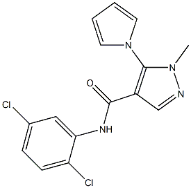 N4-(2,5-dichlorophenyl)-1-methyl-5-(1H-pyrrol-1-yl)-1H-pyrazole-4-carboxamide 구조식 이미지