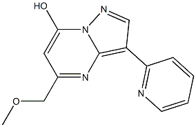 5-(methoxymethyl)-3-(2-pyridinyl)pyrazolo[1,5-a]pyrimidin-7-ol 구조식 이미지