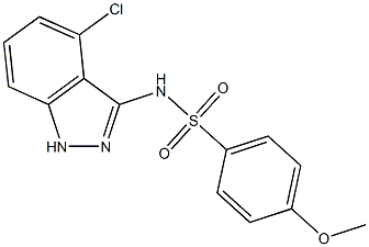 N1-(4-chloro-1H-indazol-3-yl)-4-methoxybenzene-1-sulfonamide 구조식 이미지