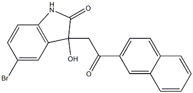 5-bromo-3-hydroxy-3-[2-(2-naphthyl)-2-oxoethyl]indolin-2-one Structure