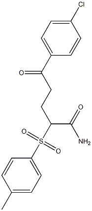 5-(4-chlorophenyl)-2-[(4-methylphenyl)sulfonyl]-5-oxopentanamide Structure