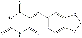 5-(1,3-benzodioxol-5-ylmethylidene)hexahydropyrimidine-2,4,6-trione Structure