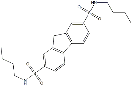 N2,N7-dibutyl-9H-2,7-fluorenedisulfonamide Structure