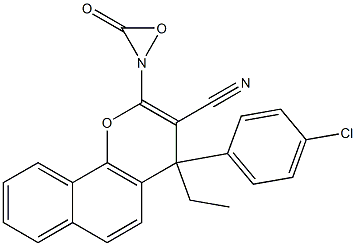 ethyl N-[4-(4-chlorophenyl)-3-cyano-4H-benzo[h]chromen-2-yl]iminoformate Structure