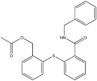 2-({2-[(benzylamino)carbonyl]phenyl}thio)benzyl acetate Structure