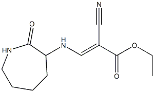 ethyl 2-cyano-3-[(2-oxoazepan-3-yl)amino]acrylate 구조식 이미지