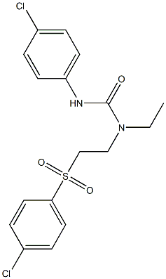 N'-(4-chlorophenyl)-N-{2-[(4-chlorophenyl)sulfonyl]ethyl}-N-ethylurea 구조식 이미지