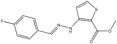 methyl 3-[2-(4-fluorobenzylidene)hydrazino]thiophene-2-carboxylate 구조식 이미지