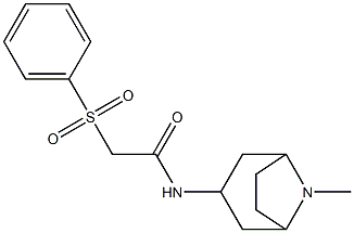 N-(8-methyl-8-azabicyclo[3.2.1]oct-3-yl)-2-(phenylsulfonyl)acetamide 구조식 이미지