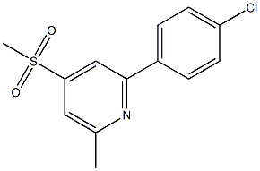 2-(4-chlorophenyl)-6-methyl-4-(methylsulfonyl)pyridine 구조식 이미지