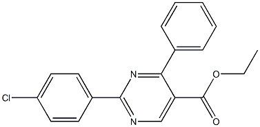 ethyl 2-(4-chlorophenyl)-4-phenylpyrimidine-5-carboxylate 구조식 이미지