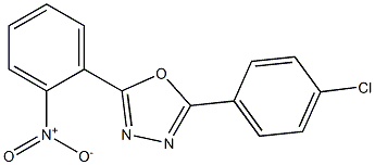 2-(4-chlorophenyl)-5-(2-nitrophenyl)-1,3,4-oxadiazole Structure