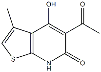 5-acetyl-4-hydroxy-3-methyl-6,7-dihydrothieno[2,3-b]pyridin-6-one Structure