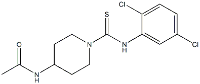 N1-{1-[(2,5-dichloroanilino)carbothioyl]-4-piperidyl}acetamide 구조식 이미지