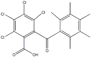 2,3,4,5-tetrachloro-6-(2,3,4,5,6-pentamethylbenzoyl)benzoic acid 구조식 이미지