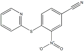3-nitro-4-(2-pyridylthio)benzonitrile Structure