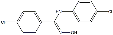 4-chloro-N-(4-chlorophenyl)-N'-hydroxybenzenecarboximidamide Structure