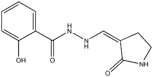 2-hydroxy-N'-[(2-oxo-3-pyrrolidinylidene)methyl]benzenecarbohydrazide Structure