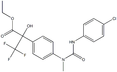 ethyl 2-{4-[[(4-chloroanilino)carbonyl](methyl)amino]phenyl}-3,3,3-trifluoro-2-hydroxypropanoate Structure
