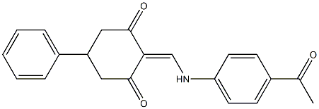 2-[(4-acetylanilino)methylene]-5-phenyl-1,3-cyclohexanedione 구조식 이미지