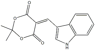 5-(1H-indol-3-ylmethylidene)-2,2-dimethyl-1,3-dioxane-4,6-dione 구조식 이미지