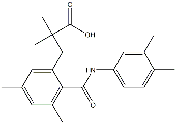 3-{2-[(3,4-dimethylanilino)carbonyl]-3,5-dimethylphenyl}-2,2-dimethylpropanoic acid Structure
