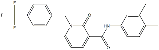 N-(3,4-dimethylphenyl)-2-oxo-1-[4-(trifluoromethyl)benzyl]-1,2-dihydro-3-pyridinecarboxamide 구조식 이미지