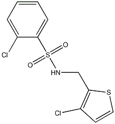 N1-[(3-chloro-2-thienyl)methyl]-2-chlorobenzene-1-sulfonamide Structure