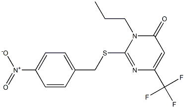 2-[(4-nitrobenzyl)sulfanyl]-3-propyl-6-(trifluoromethyl)-4(3H)-pyrimidinone Structure