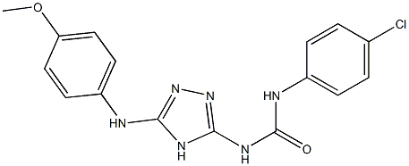 N-(4-chlorophenyl)-N'-[5-(4-methoxyanilino)-4H-1,2,4-triazol-3-yl]urea Structure