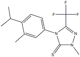4-(4-isopropyl-3-methylphenyl)-2-methyl-5-(trifluoromethyl)-2,4-dihydro-3H-1,2,4-triazole-3-thione Structure