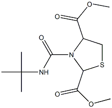 dimethyl 3-[(tert-butylamino)carbonyl]-1,3-thiazolane-2,4-dicarboxylate Structure