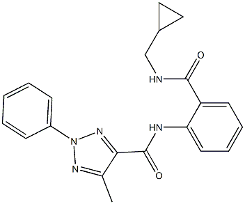 N4-(2-{[(cyclopropylmethyl)amino]carbonyl}phenyl)-5-methyl-2-phenyl-2H-1,2,3-triazole-4-carboxamide Structure