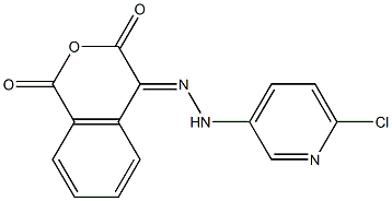 1H-isochromene-1,3,4-trione 4-[N-(6-chloro-3-pyridinyl)hydrazone] Structure