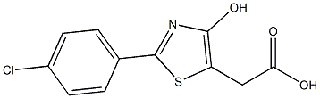 2-[2-(4-chlorophenyl)-4-hydroxy-1,3-thiazol-5-yl]acetic acid 구조식 이미지