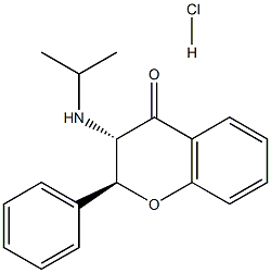 (2S,3S)-3-(isopropylamino)-2-phenyl-3,4-dihydro-2H-4-chromenone hydrochloride 구조식 이미지