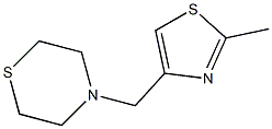 4-[(2-methyl-1,3-thiazol-4-yl)methyl]thiomorpholine 구조식 이미지