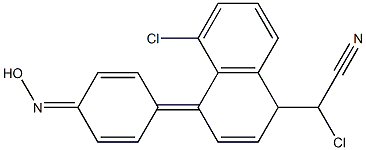 2-(2,5-dichloro-4-hydroxyiminocyclohexa-2,5-dienyliden)-2-(1-naphthyl)aceto nitrile 구조식 이미지