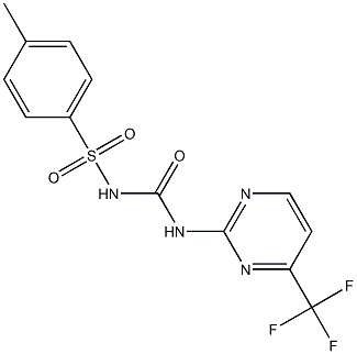 2-[({[(4-methylphenyl)sulfonyl]amino}carbonyl)amino]-4-(trifluoromethyl)pyrimidine Structure