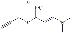 [3-(dimethylamino)-1-(prop-2-ynylthio)prop-2-enylidene]ammonium bromide Structure