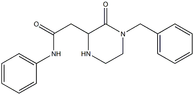 N1-phenyl-2-(4-benzyl-3-oxo-2-piperazinyl)acetamide Structure