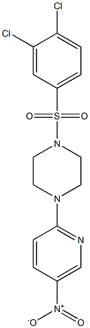 1-[(3,4-dichlorophenyl)sulfonyl]-4-(5-nitro-2-pyridyl)piperazine Structure