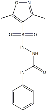 N1-phenyl-2-[(3,5-dimethylisoxazol-4-yl)sulfonyl]hydrazine-1-carboxamide 구조식 이미지