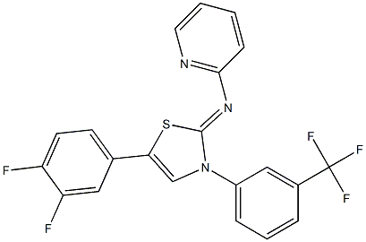 N2-{5-(3,4-difluorophenyl)-3-[3-(trifluoromethyl)phenyl]-2,3-dihydro-1,3-thiazol-2-yliden}pyridin-2-amine Structure